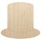 Fourth of July Patriotic Hat Unfinished Wood Shape Piece Cutout for DIY Craft Projects